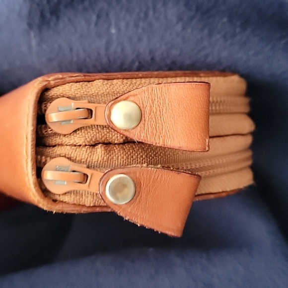 Vintage Leather Company Full Zip Coin & Keyholder In Cognac - Picture 5 of 10